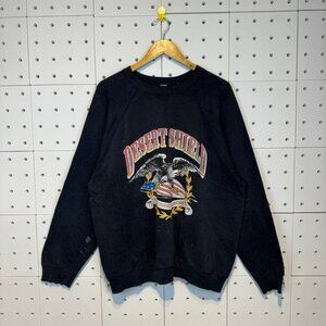 Vintage 80s Desert Storm USMC Sweatshirt, Military Print